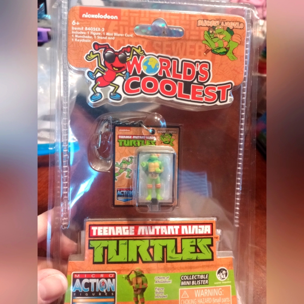World's Coolest Teenage Mutant Ninja Turtles Michelangelo Micro Action Figure